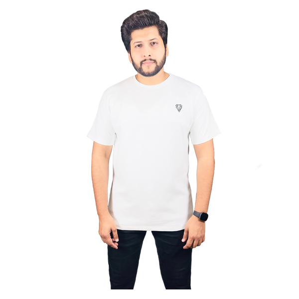 BASIC WHITE CREW NECK T-SHIRT